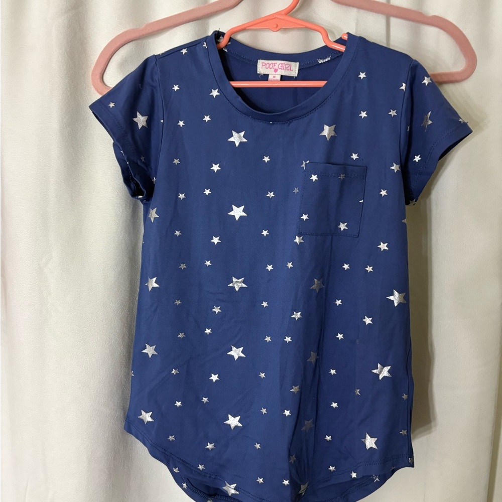 Pop Girl Starry Night Blue Kids Tee
